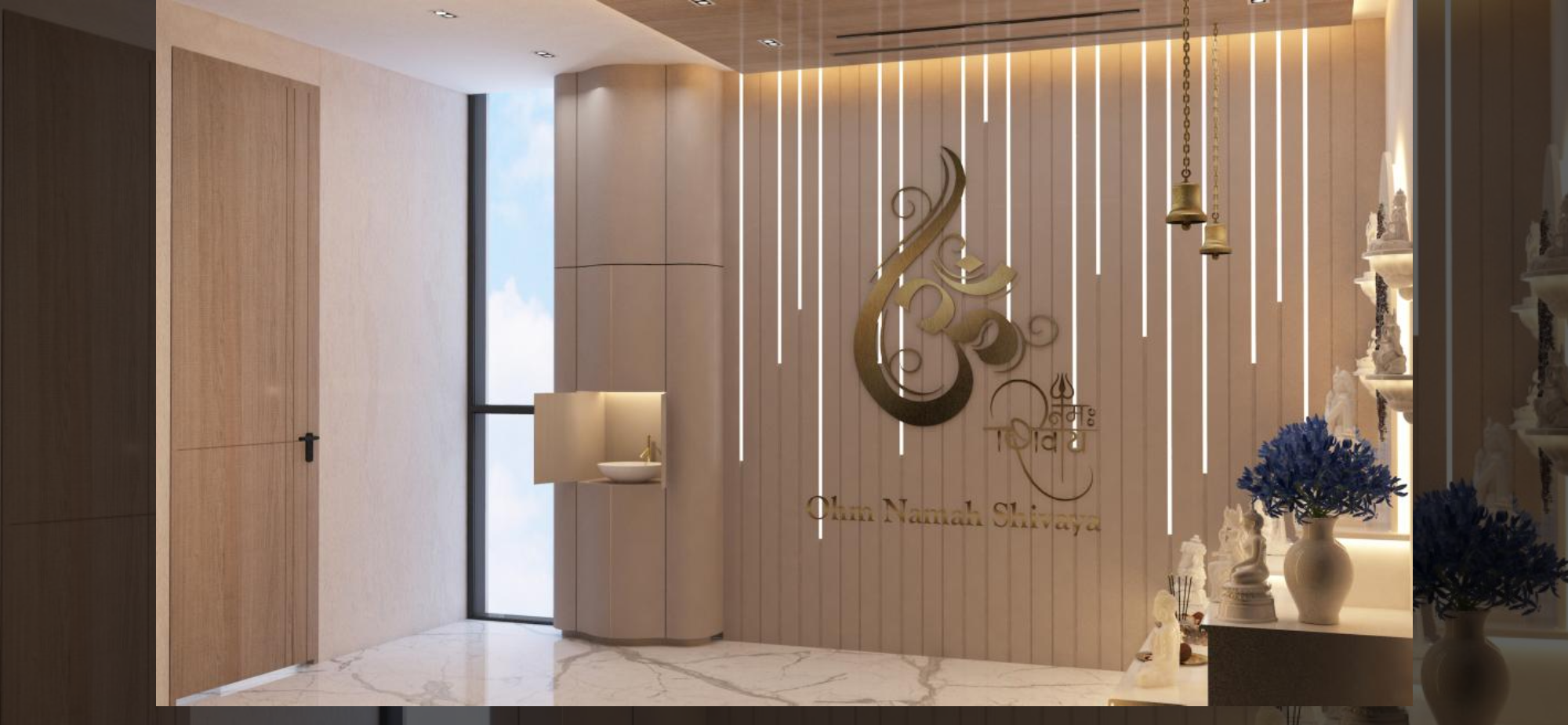 Home Mandir Visual Concept - Villa P981