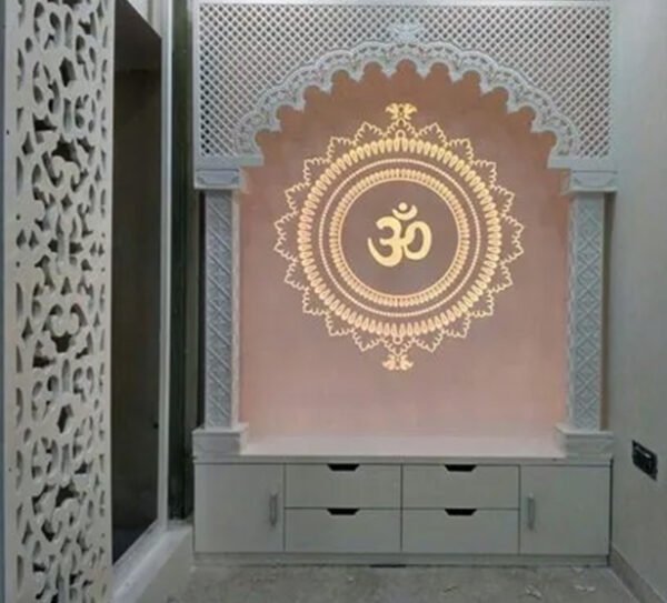 Corian Mandir With Cove Light - Image 4