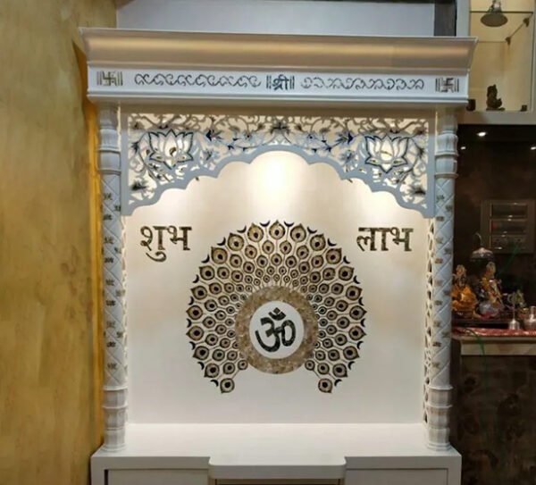Corian Mandir With Cove Light