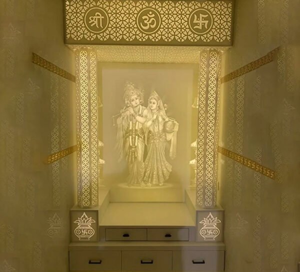 Corian Mandir With High End Design - Image 4