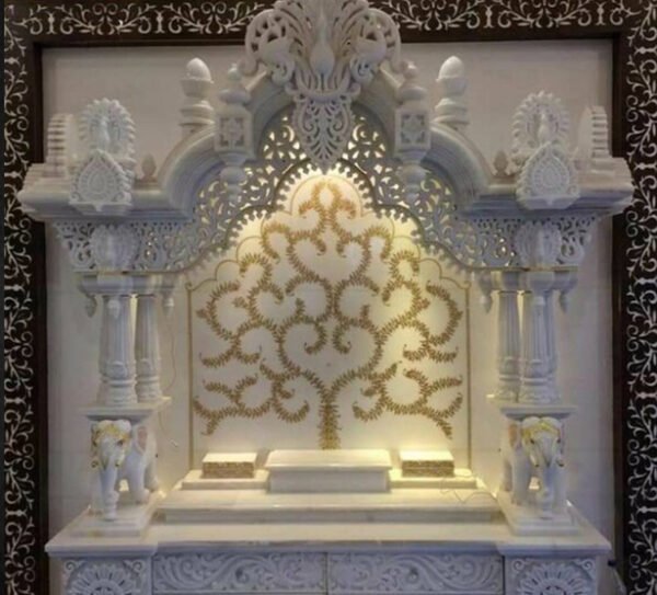 Makrana Marble Carving Painting Mandir - Image 2