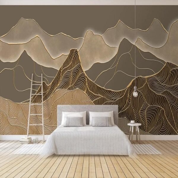 Abstract Brown and Tan Mountains