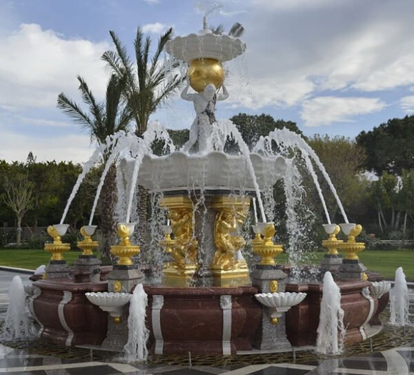 Modern Italian Marble Fountain